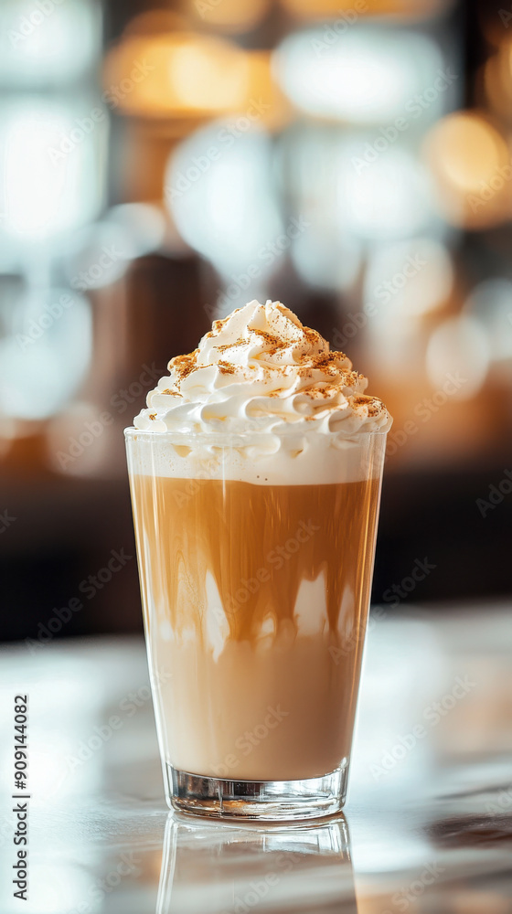 Creamy Latte With Whipped Topping at Café Creamy Latte With Whipped Topping at Café