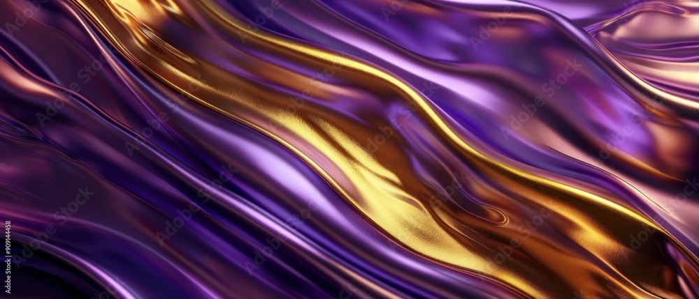 Abstract Background Metallic Gold and Purple Wavy with Textured Abstract Background Metallic Gold and Purple Wavy with Textured