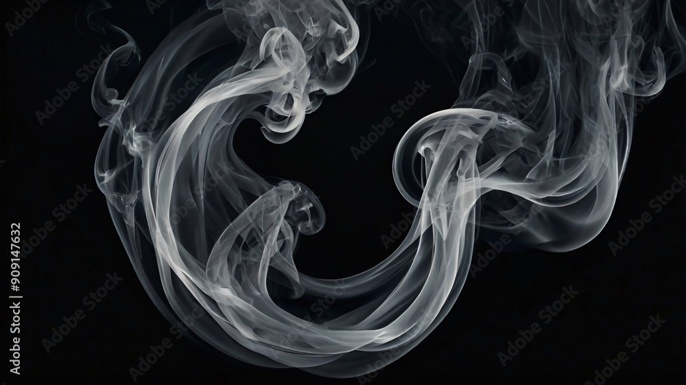 Smoke on black, Abstract background, Black Background, Smoke, Smoke on black background - Generative AI Smoke on black, Abstract background, Black Background, Smoke, Smoke on black background - Generative AI