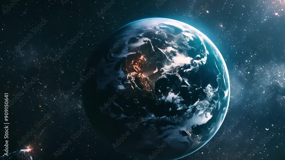 Planet earth from space. Planet earth rotating animation. Clip contains space, planet, galaxy, stars, cosmos, sea, earth, footage, 4k footage, videos, video clip, slow motion, video wallpapers, animat Planet earth from space. Planet earth rotating animation. Clip contains space, planet, galaxy, stars, cosmos, sea, earth, footage, 4k footage, videos, video clip, slow motion, video wallpapers, animat