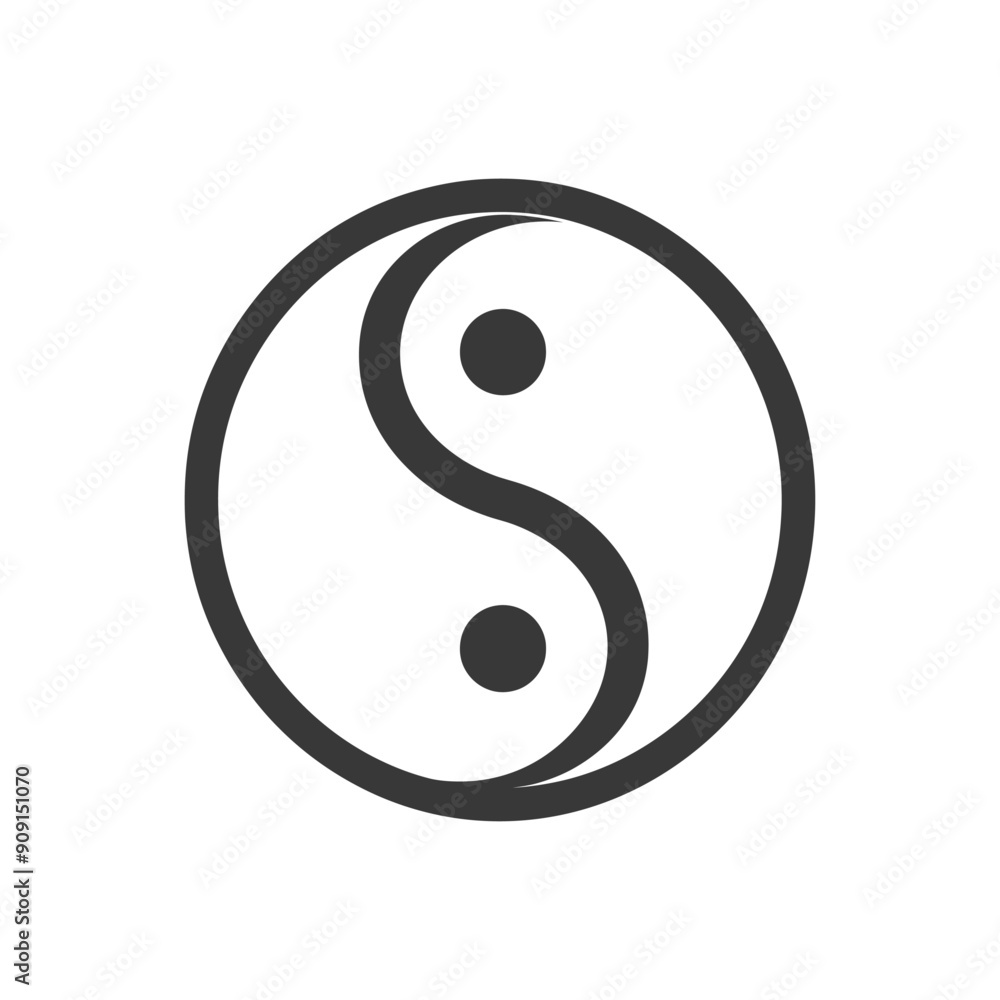 Yin Yang Symbol with Two Black Dots Yin Yang Symbol with Two Black Dots