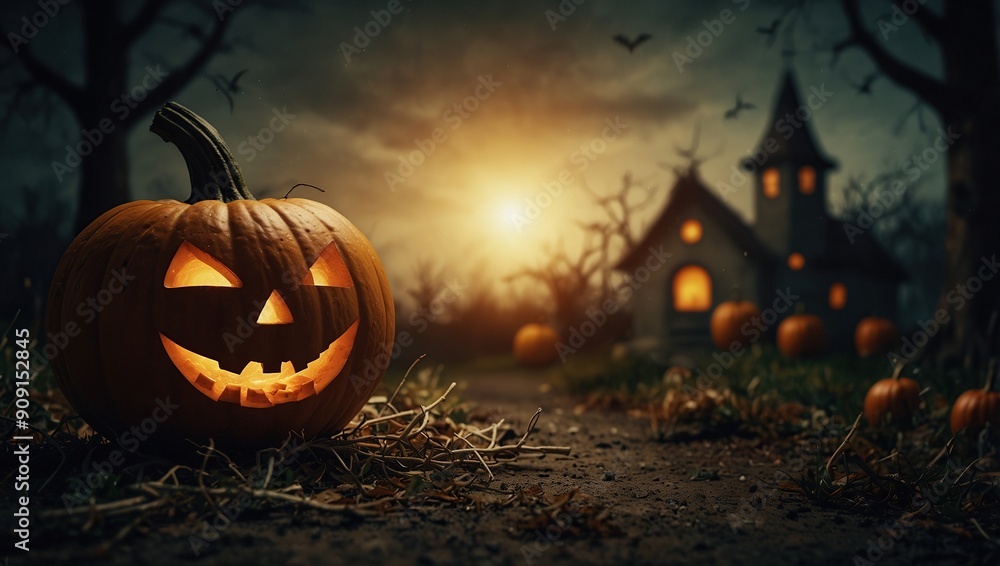 Halloween background with pumpkins Halloween background with pumpkins