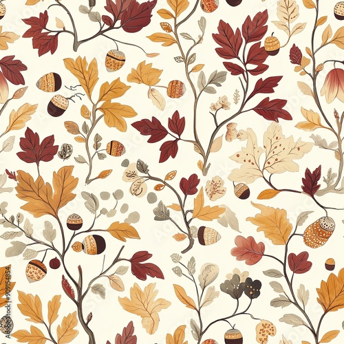 A pattern featuring golden autumn bliss