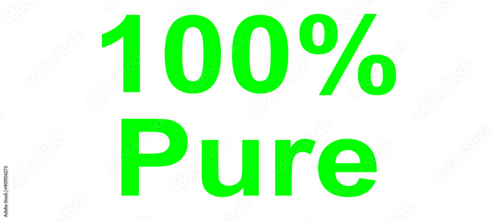 Fototapeta premium 100% pure sign or stamp on white background, vector illustration.