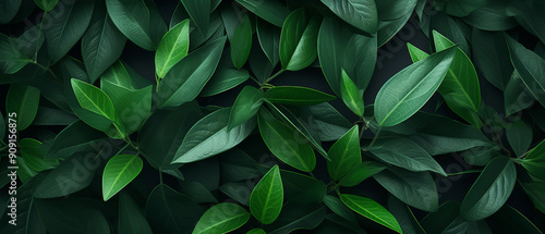 A Green leaves texture background, Natural background and wallpaper