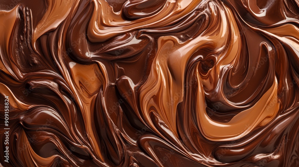 Chocolate background. Melted chocolate swirl texture Chocolate background. Melted chocolate swirl texture