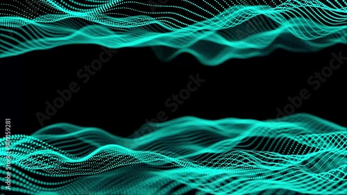 Abstract blue wave 4K