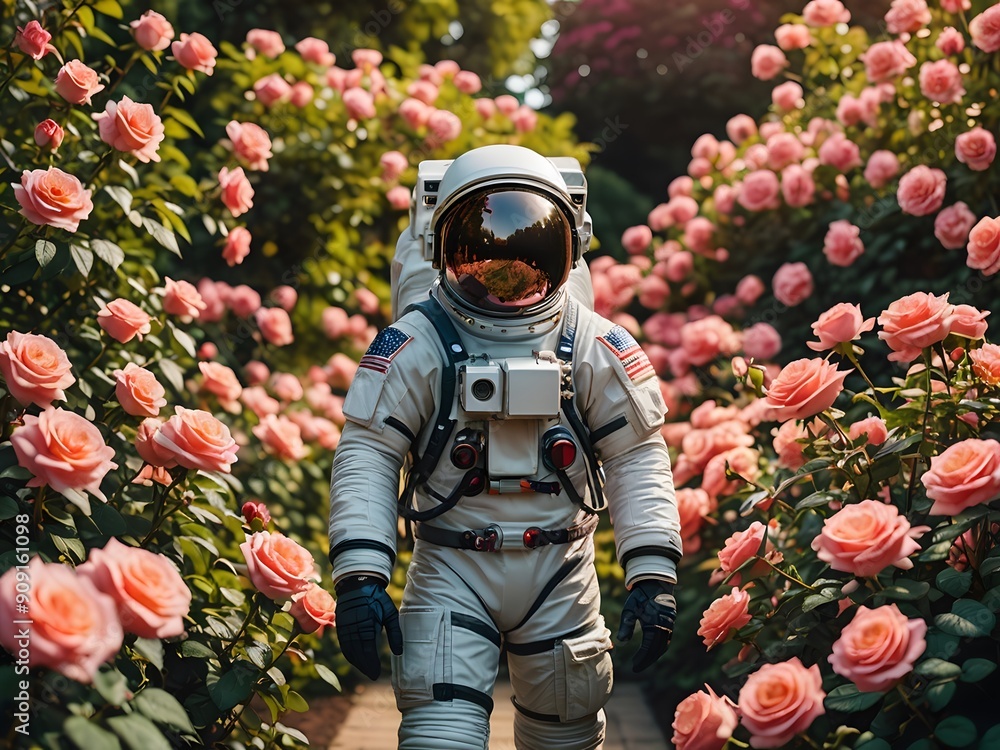 Astronaut in a rose garden Astronaut in a rose garden
