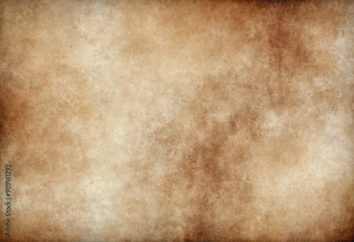 Vintage Aged Paper Texture Background in Warm Brown Tones