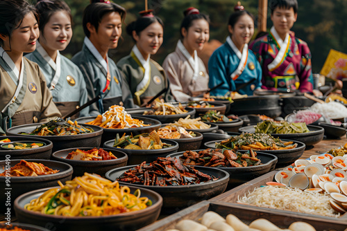 Chuseok festival full of colors and food in Korea photo