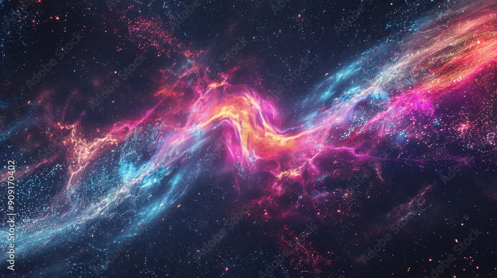 Vibrant Cosmic Nebula - Space Artistry in Vivid Colors Vibrant Cosmic Nebula - Space Artistry in Vivid Colors