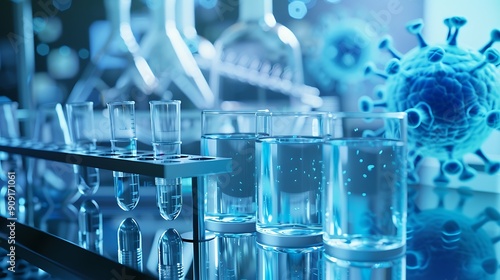 Highly Detailed Representation of Viruses in a Laboratory Setting with Test Tubes