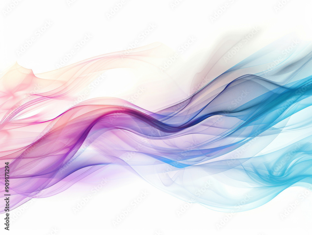 Obraz premium Colorful Motion on White Background, Generative AI Illustration