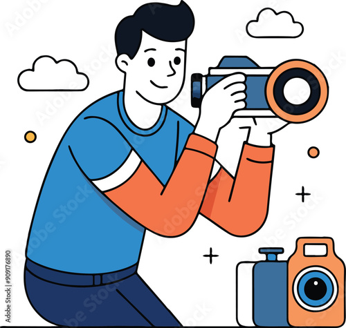 photographer with camera