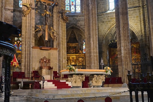 The high altar of the Barcelona Cathedral of the Holy Cross and Saint Eulalia photo