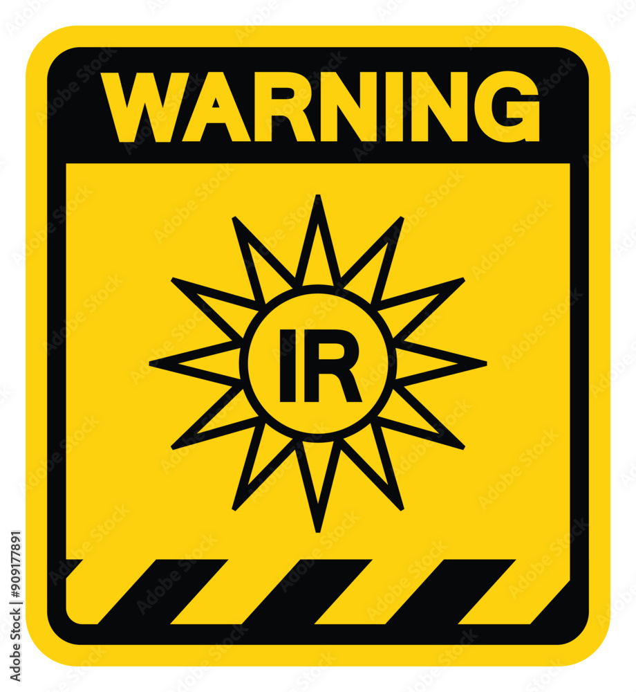 Obraz premium Invisible Radiation Warning Sign, Vector Illustration, Isolate On White Background Label .EPS10