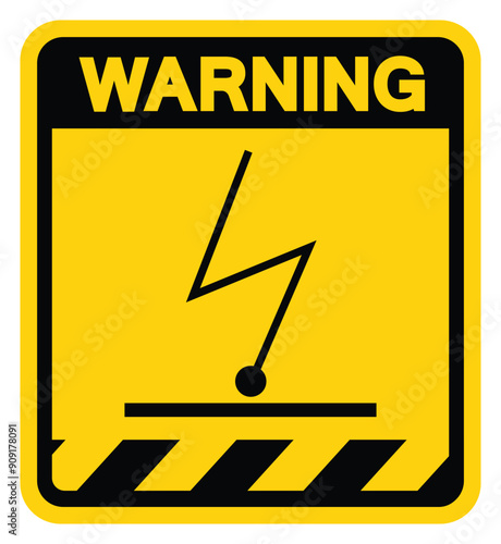 Electrostatic Charge Warning Sign, Vector Illustration, Isolate On White Background Label .EPS10