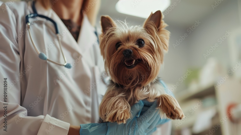 The vet and the dog The vet and the dog