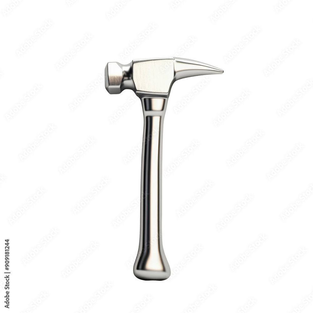 A hammer with a pointed end is shown on a white background A hammer with a pointed end is shown on a white background