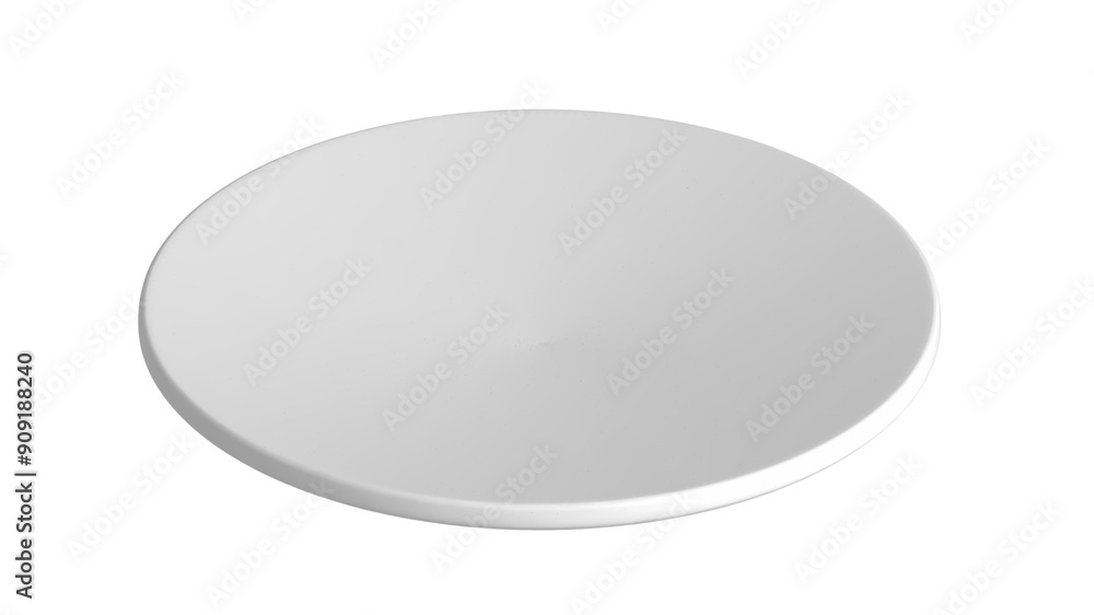 Cylinder or plate white pedestal podiums and step on transparent background