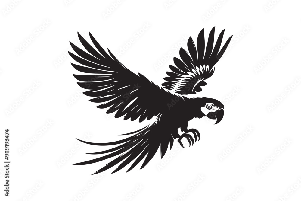Parrot silhouette vector art illustration Parrot silhouette vector art illustration