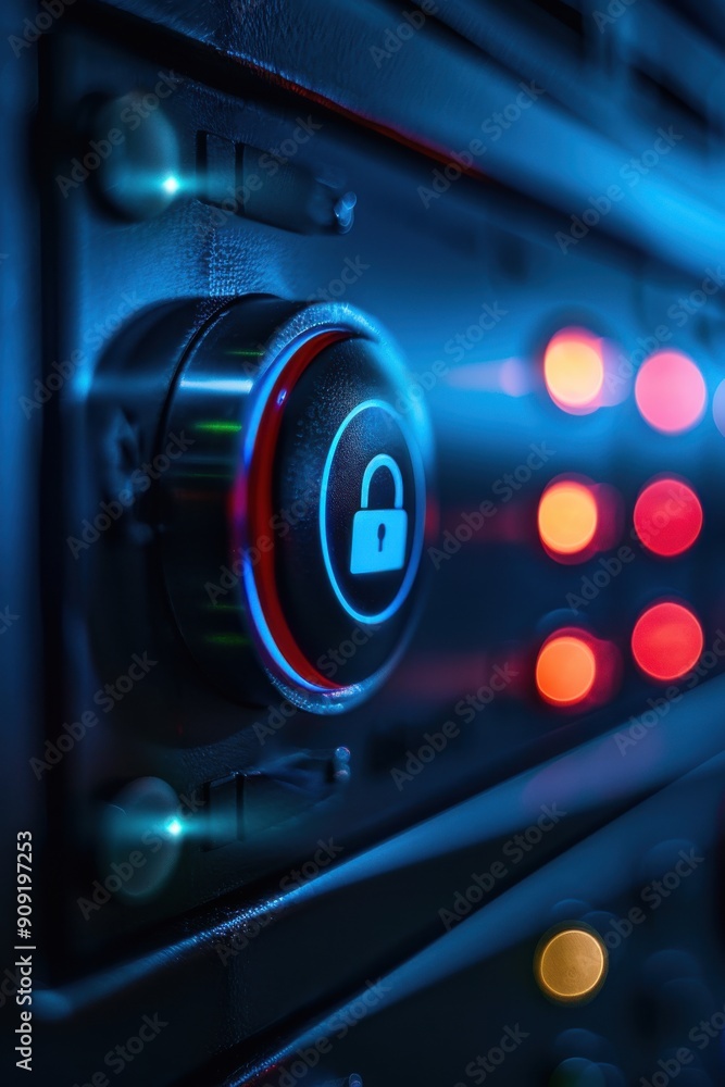 Close-up of a secure login screen, representing online safety measures Close-up of a secure login screen, representing online safety measures