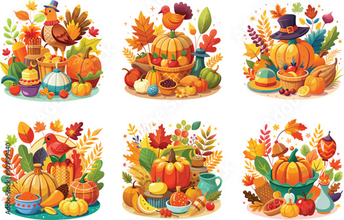 Thanksgiving vector design photo