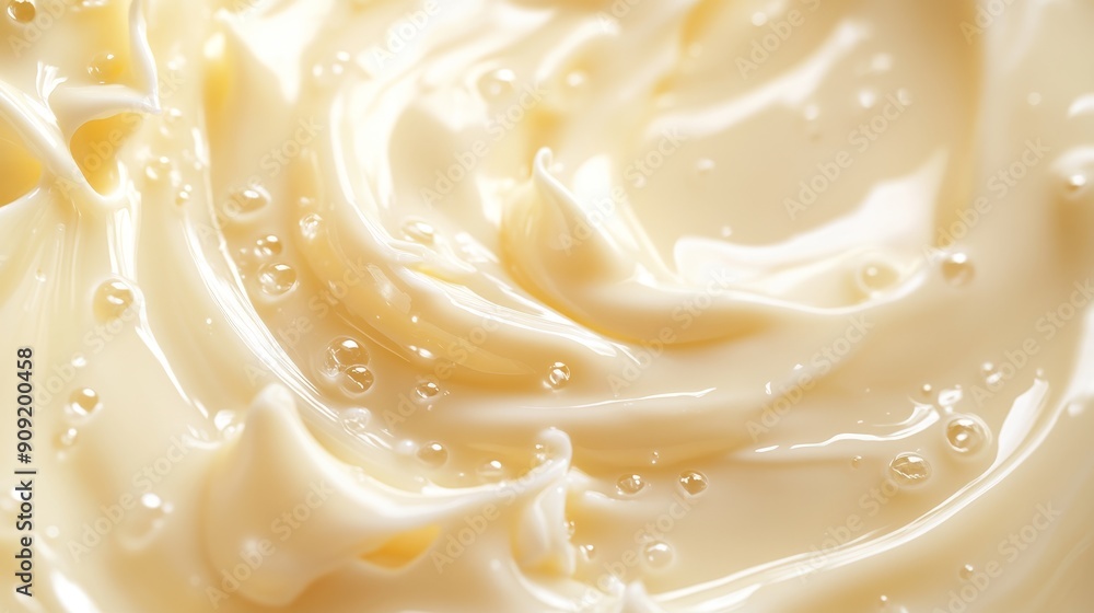 Milk background. Yogurt. Sour cream swirl texture Milk background. Yogurt. Sour cream swirl texture