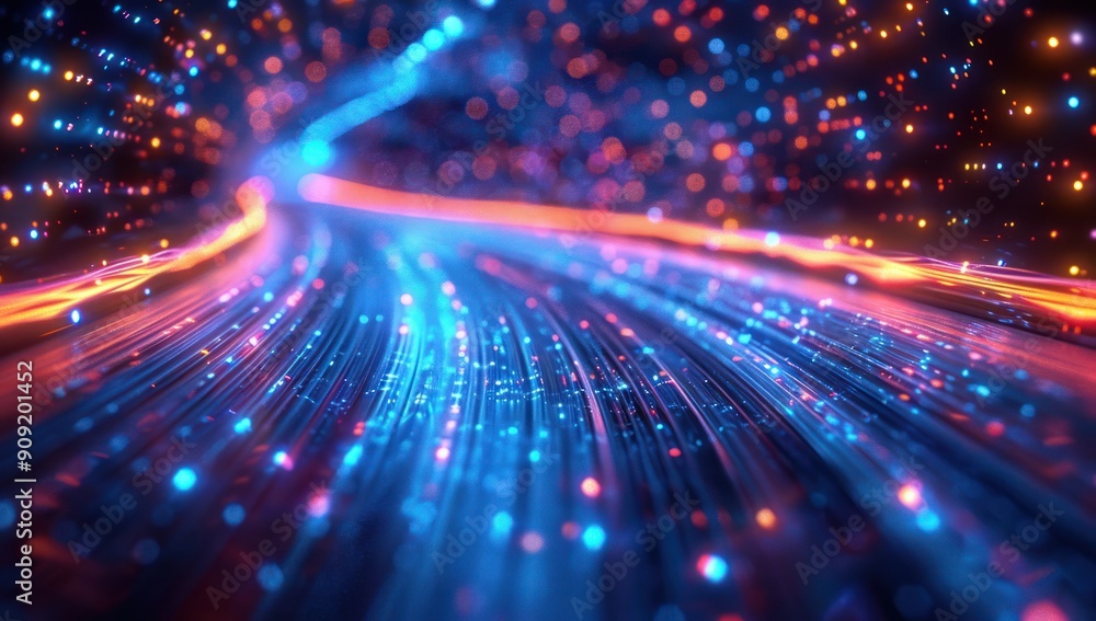 Abstract Digital Flow with Vivid Colors Abstract Digital Flow with Vivid Colors