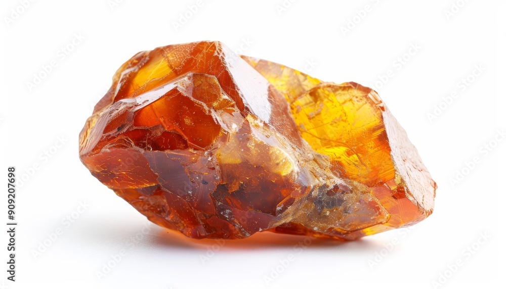 Delve into the world of precious minerals with photo showcasing amber ore isolated against a clean Delve into the world of precious minerals with photo showcasing amber ore isolated against a clean