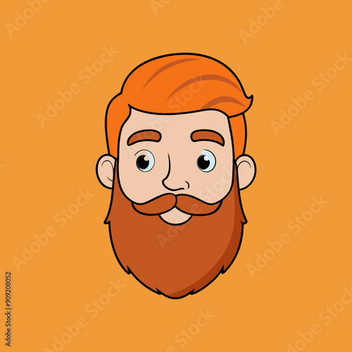 Hipster Beard Vector Illustration