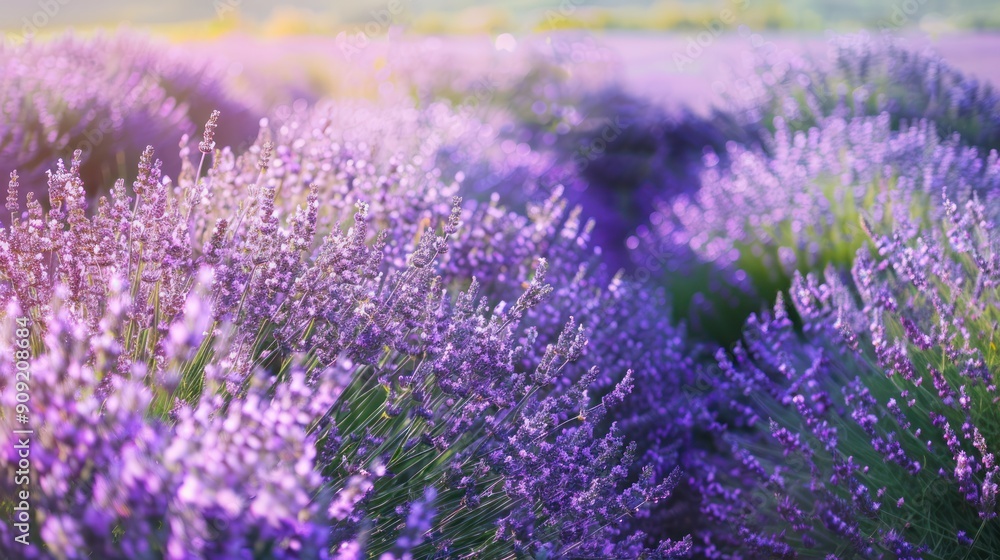 Fototapeta premium Lavender Field in the Sunlight