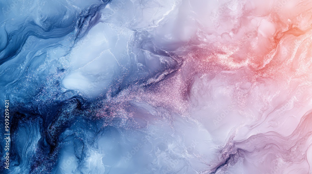 Fototapeta premium Abstract marble texture in pastel soft color with glitter sparkles with shimmering glitter details. Marble stone flat top view backgrounds