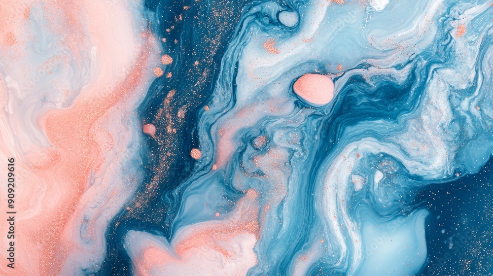 Obraz premium Abstract marble texture in pastel soft color with glitter sparkles with shimmering glitter details. Marble stone flat top view backgrounds