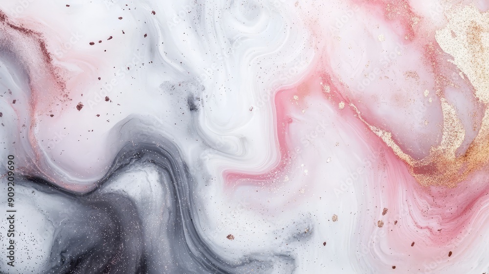 Fototapeta premium Abstract marble texture in pastel soft color with glitter sparkles with shimmering glitter details. Marble stone flat top view backgrounds