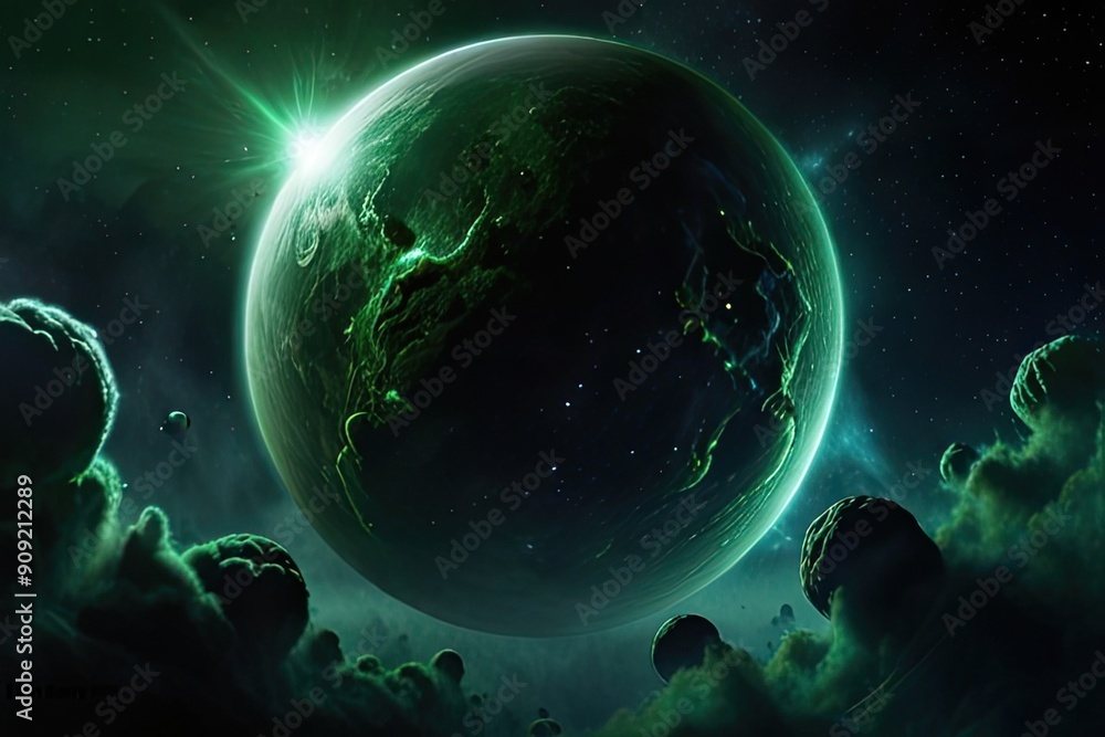 Obraz premium earth and moon