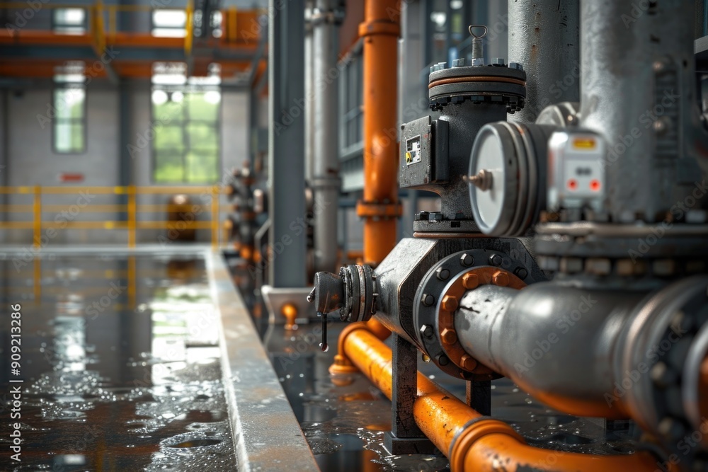 A collection of pipes connected together, ideal for use in industrial or mechanical illustrations A collection of pipes connected together, ideal for use in industrial or mechanical illustrations
