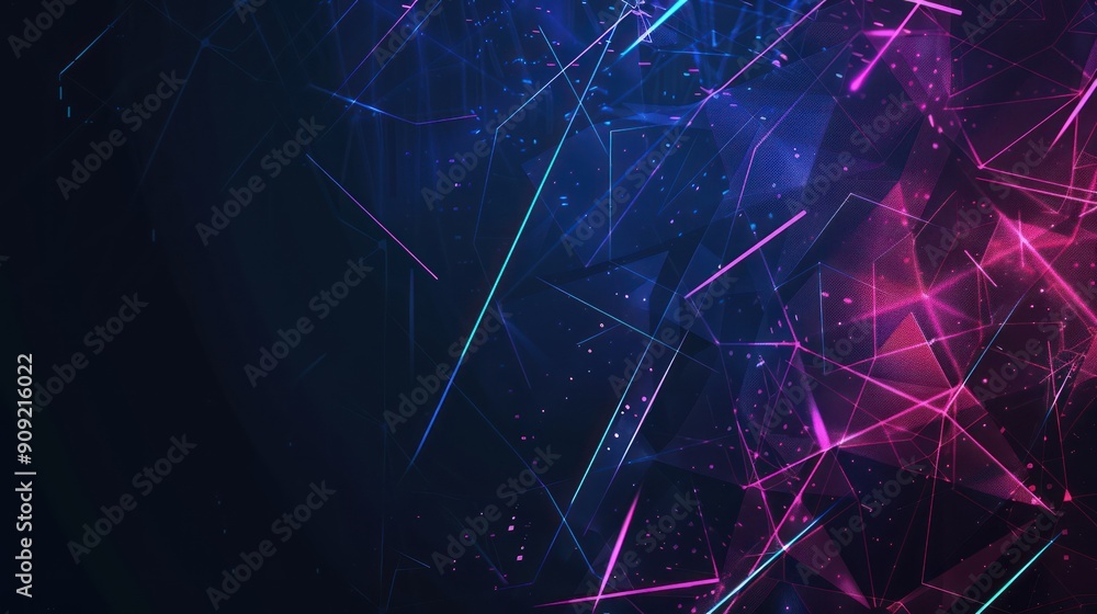 Abstract Digital Neon Geometric Pattern Abstract Digital Neon Geometric Pattern