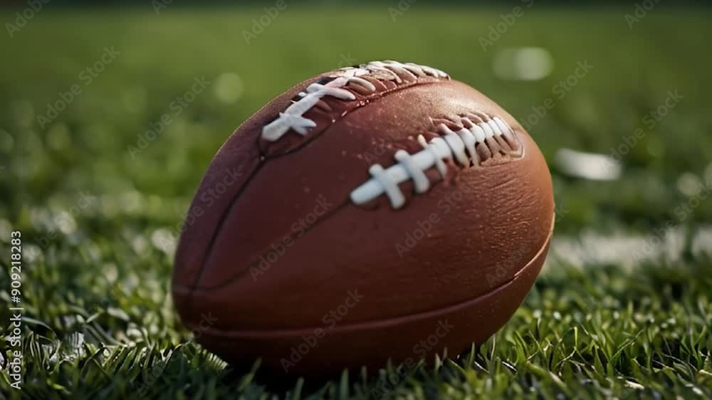 American Football on a Green Grass Field American Football on a Green Grass Field