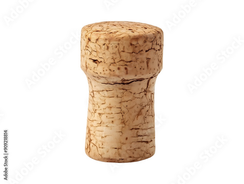 Wine cork isolated on transparent or white background photo