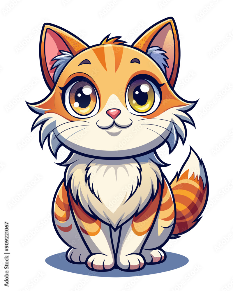 Fototapeta premium cat vector colorful t-shirt design,cat transparent background printable svg design