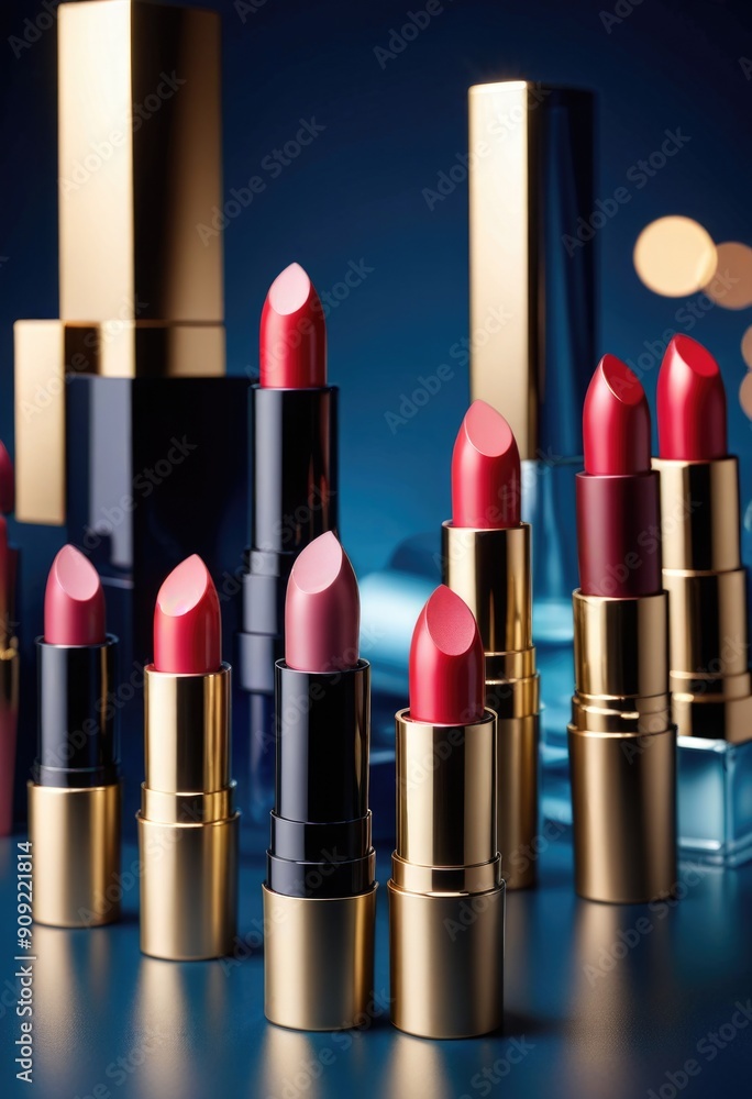 Obraz premium Lipstick makeup product in studio for cosmetics beauty