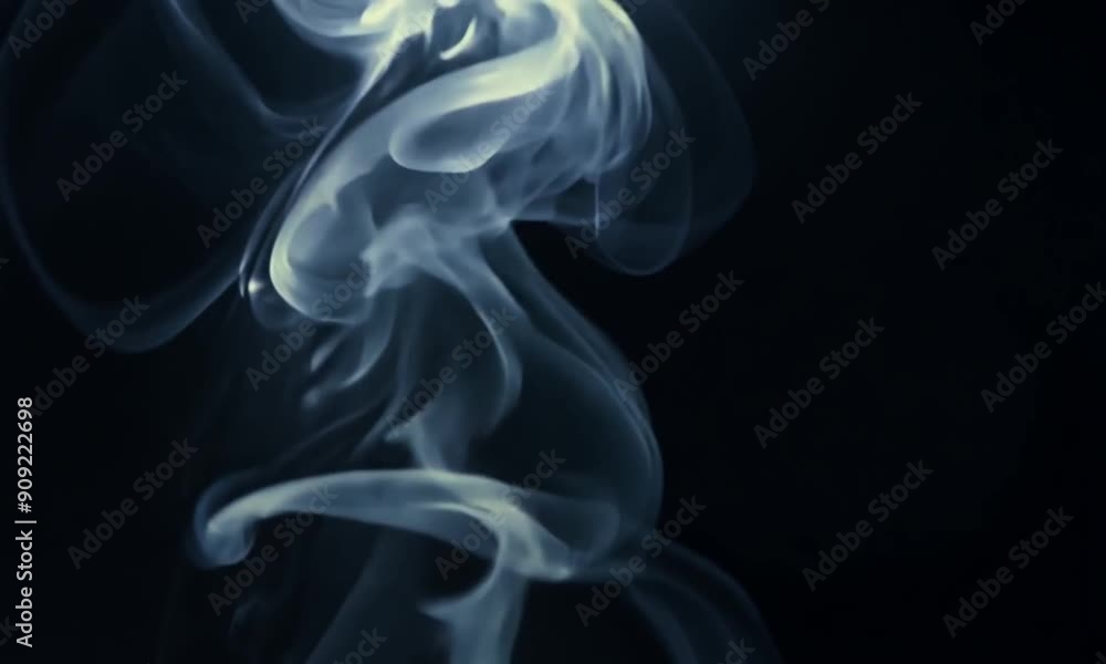 Gray blue smoke on a black background Gray blue smoke on a black background