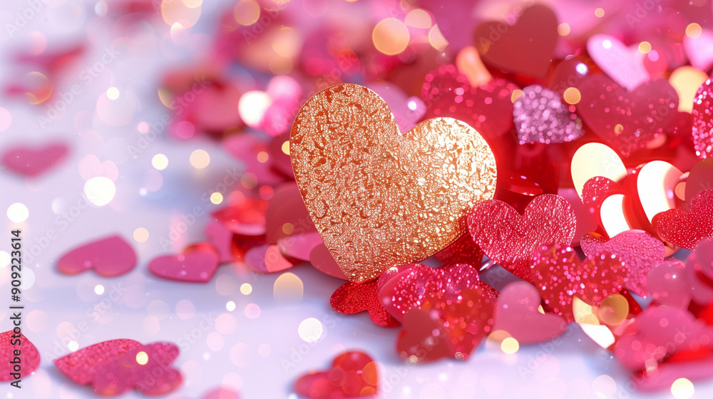 Hearts and Love Symbols for Valentine's Day Celebration. Beautiful Glittering Heart Shapes in a Delightful Background. Perfect for Romantic Moments and Love Themes Hearts and Love Symbols for Valentine's Day Celebration. Beautiful Glittering Heart Shapes in a Delightful Background. Perfect for Romantic Moments and Love Themes