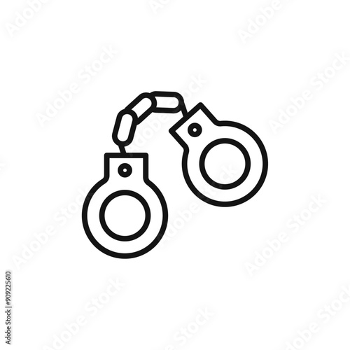 Handcuffs icon isolated on white background