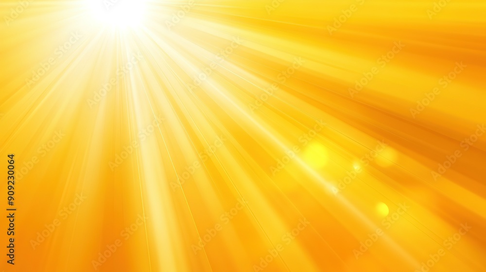 Abstract Sunbeams Shining Through a Bright Yellow Sky Abstract Sunbeams Shining Through a Bright Yellow Sky