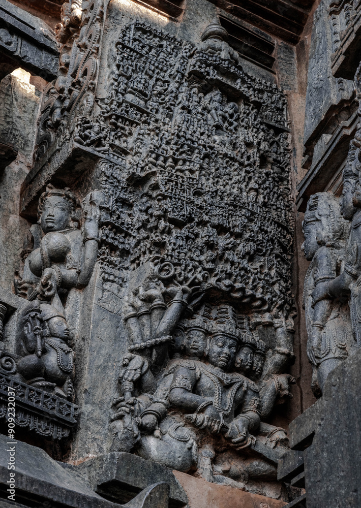 The Belur Temple Complex, India, is notable for its architecture, sculptures, reliefs, friezes, as well as iconography, inscriptions and history. The Belur Temple Complex, India, is notable for its architecture, sculptures, reliefs, friezes, as well as iconography, inscriptions and history.