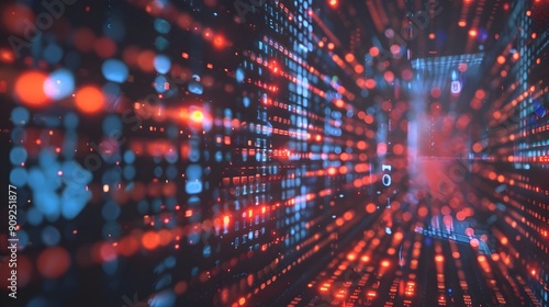 Wallpaper Mural Futuristic Digital Fortress Safeguarding Sensitive Data and Information Torontodigital.ca