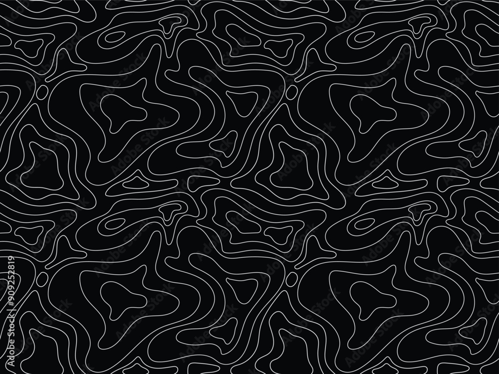 Abstract wavy line topography pattern seamless. Vector Illustration for print, wallpaper, textile, cover etc Abstract wavy line topography pattern seamless. Vector Illustration for print, wallpaper, textile, cover etc