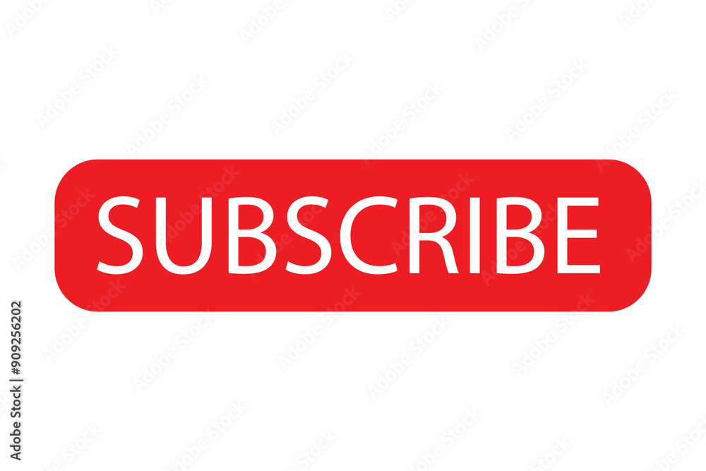 Subscribe button for get more notification to next video and content. Click red color button subscribe to channel social media platforms, marketing, promotion, vector and illustration. Subscribe button for get more notification to next video and content. Click red color button subscribe to channel social media platforms, marketing, promotion, vector and illustration.